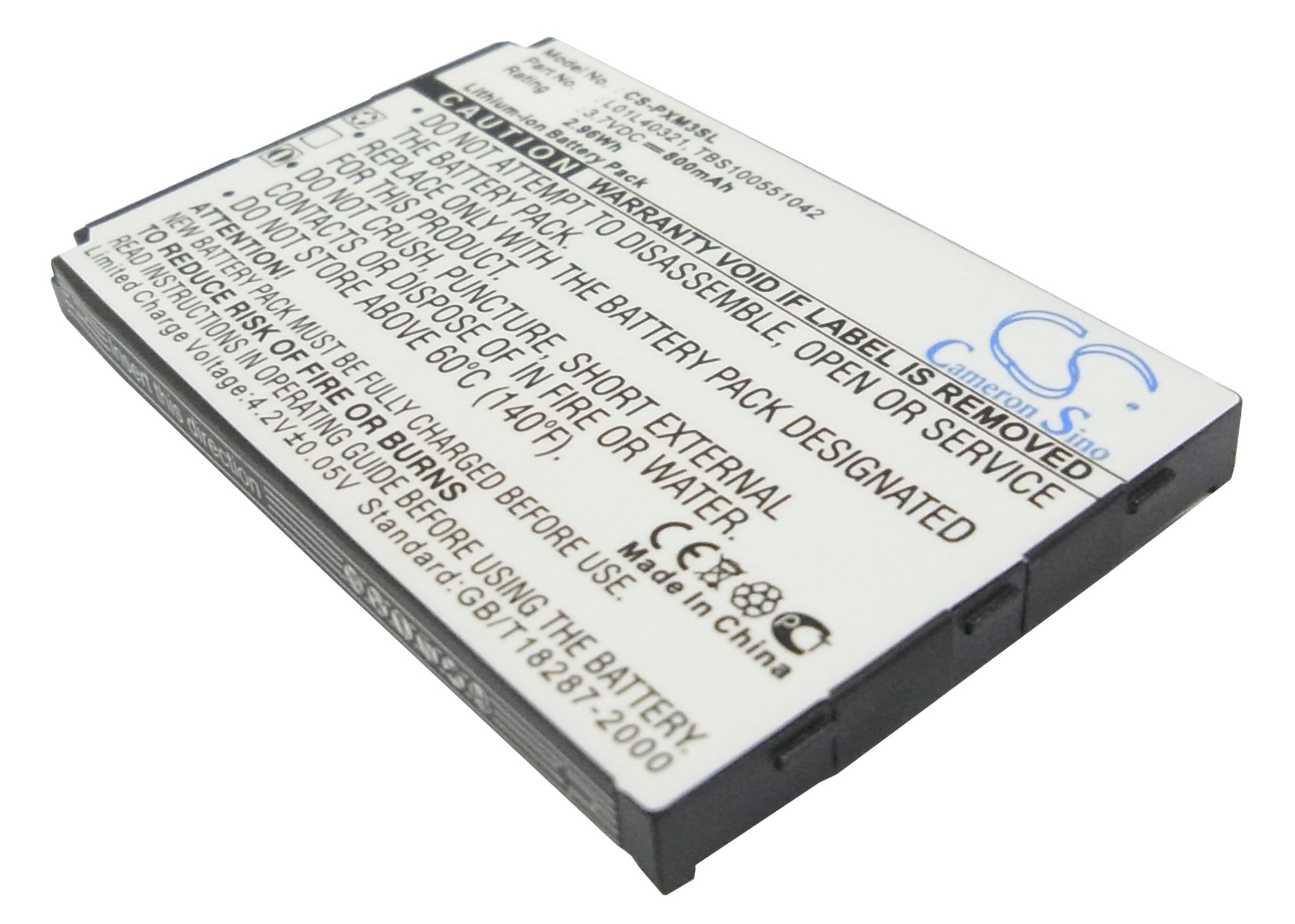 Pioneer L01L40321 MP3 Player Replacement Battery 3.7V 800mAh
