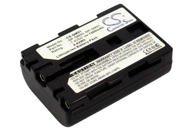 Sony NP-QM50 Cyber-shot Series Replacement Battery 1300mAh
