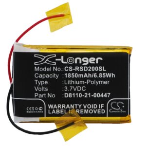 Roberts Sports Dab2 D8110-21-00447 DAB Digital Replacement Battery 1850mAh