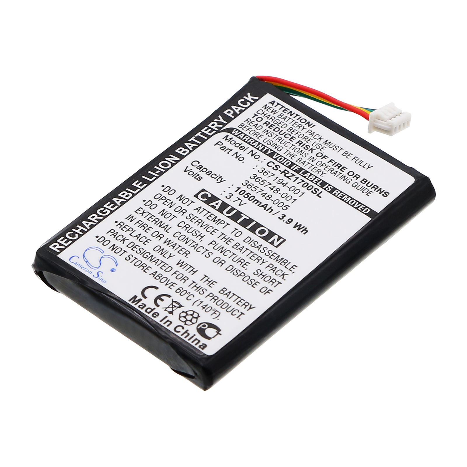 HP iPAQ RZ1700 iPAQ RZ1710 Replacement Battery 3.7V 1050mAh