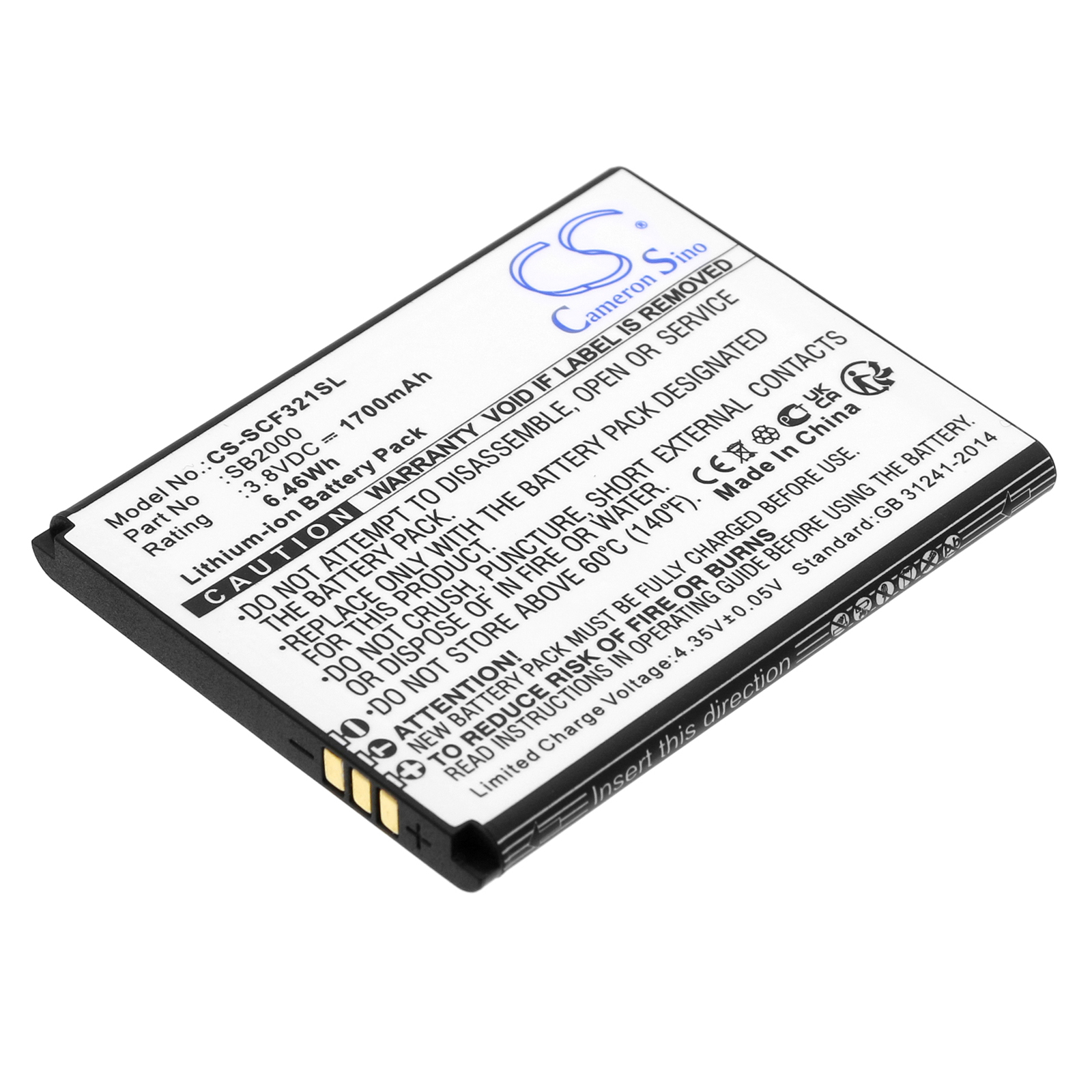 SCHOK FLIP PHONE BATTERY Flip SC3218B Replacement Battery