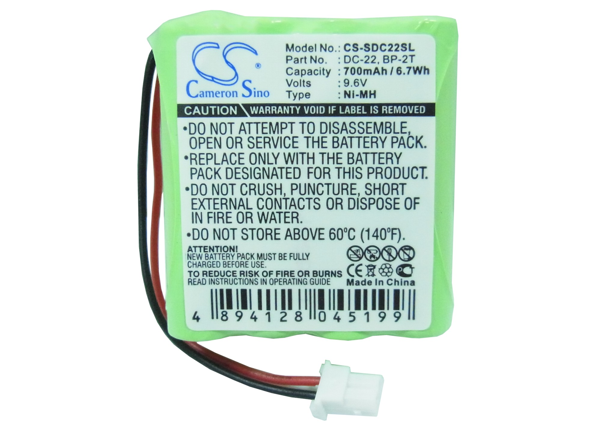 SportDog BP-2T Dog Collar Replacement Battery 9.6V 700mAh