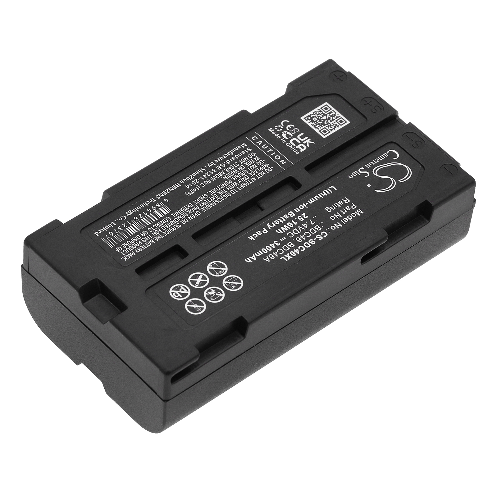 Pentax DA020F RCA CC-8251 Replacement Battery 7.4V 3400mAh