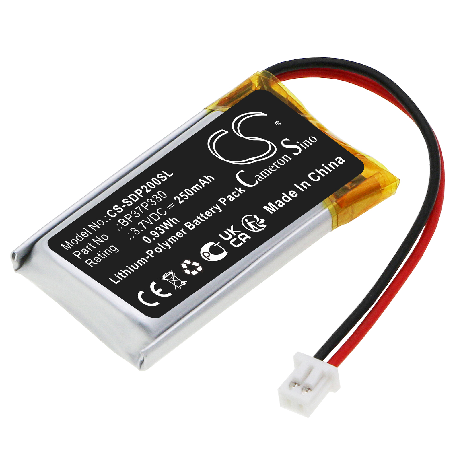 Dogtra 202C 280C 282C Replacement Battery 3.7V 250mAh