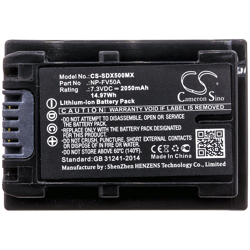 Sony FDR-AX33 FDR-AX40 Replacement Battery 7.3V 2050mAh
