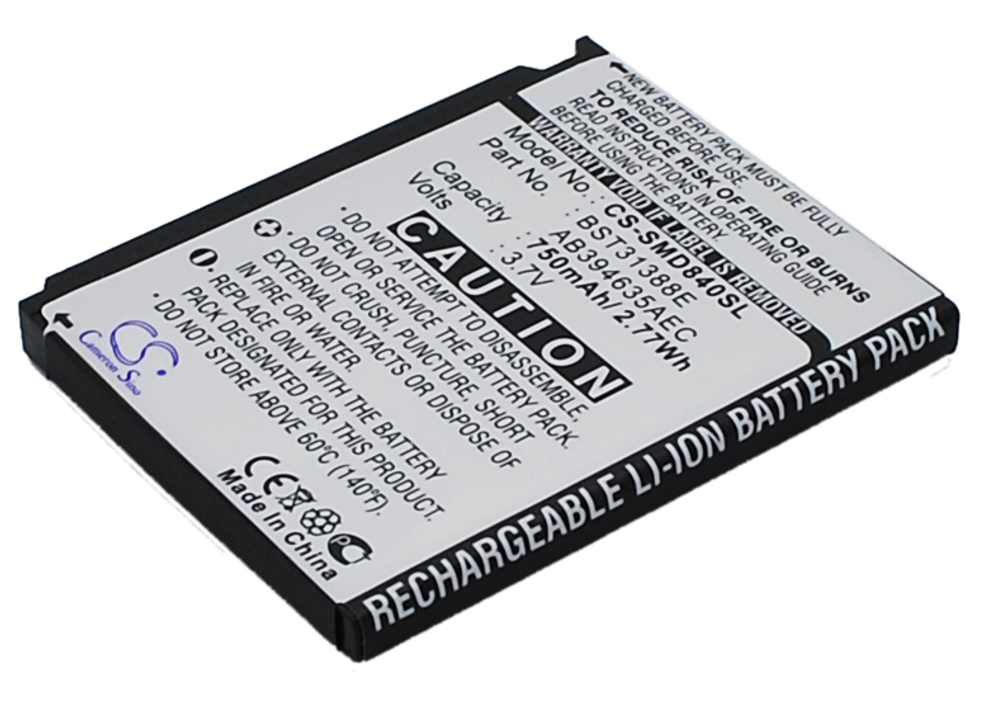 Samsung M359 SGH-D840 Replacement Battery 3.7V 750mAh