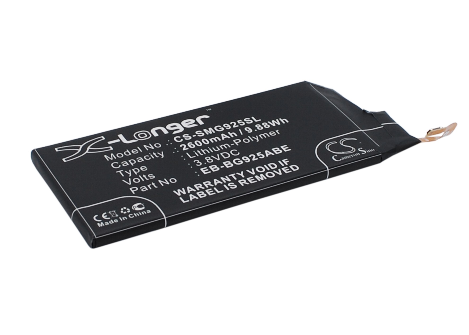 Samsung Galaxy S6 Edge Replacement Battery 3.8V 2600mAh