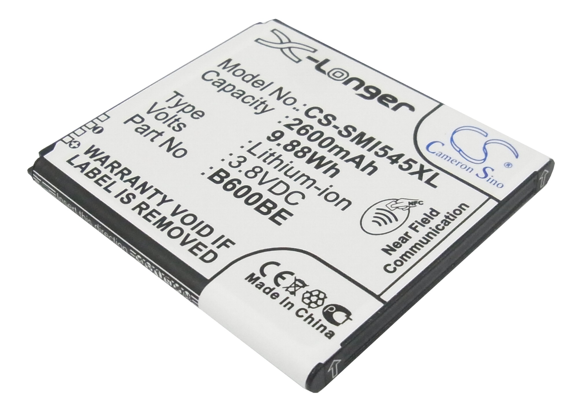 B600BC Samsung Replacement Battery 3.8V 2600mAh
