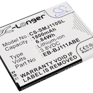 Samsung Galaxy J1 Ace 4G Replacement Battery 3.8V 1800mAh