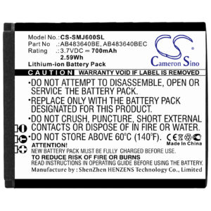 Samsung B3210 Corby TXT Replacement Battery 3.7V 700mAh