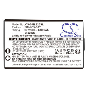 Simolio SM-003-BAT Headset Replacement Battery 3.7V 600mAh