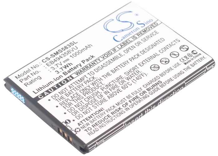 EB494358VU Samsung Replacement Battery 3.7V 1000mAh