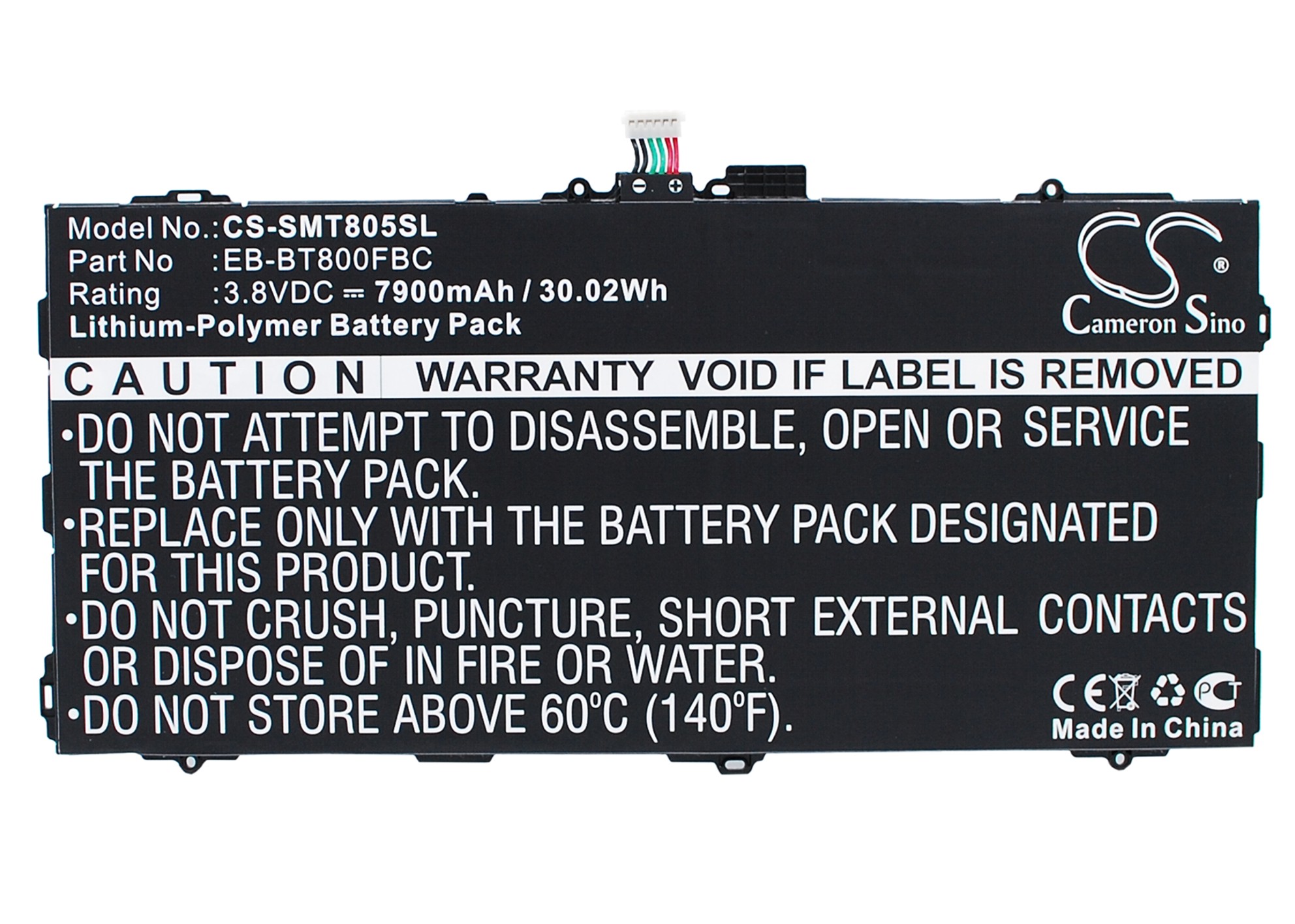 Samsung EB-BT800FBC Tablet Replacement Battery 3.8V 7900mAh