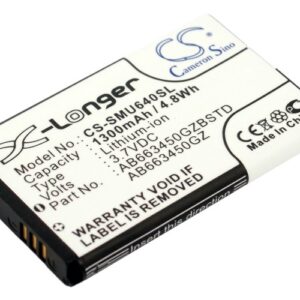 Samsung Convoy Convoy 2 Convoy 3 Convoy U640 Replacement Battery 1300mAh