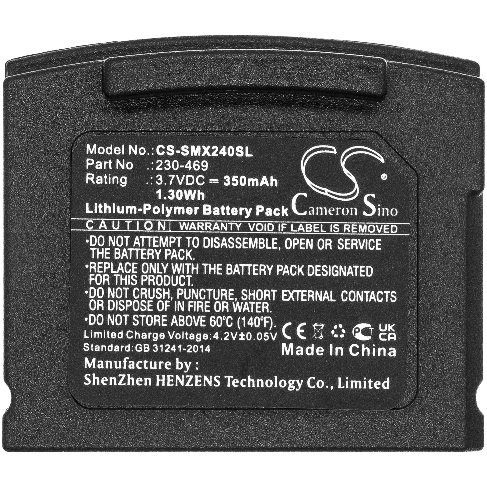 MLP503131P Meliconi Replacement Battery 3.7V 350mAh