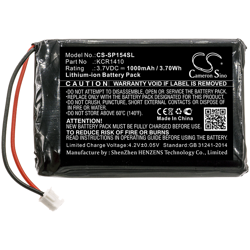 KCR1410 Sony Replacement Battery 3.7V 1000mAh