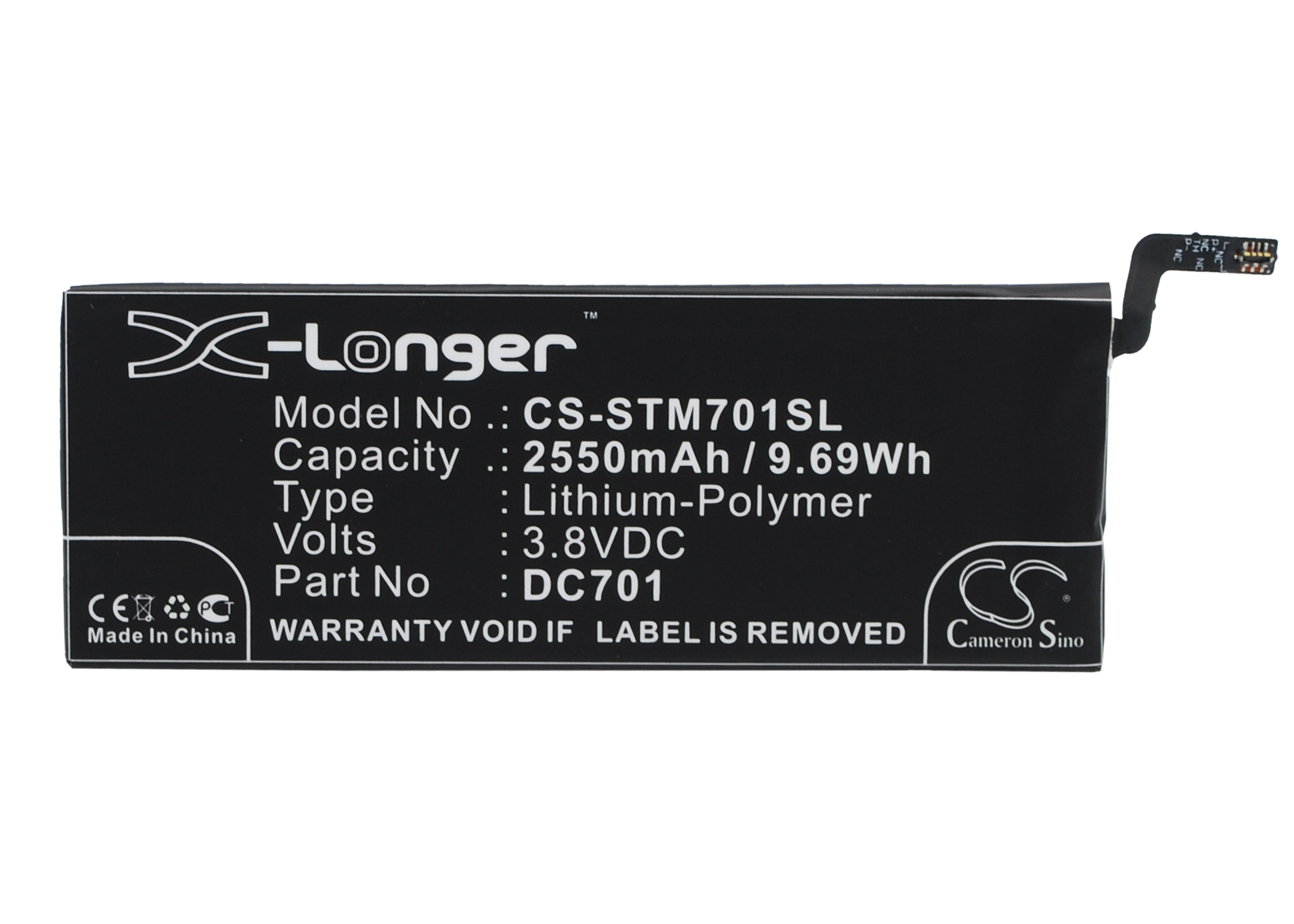 Smartisan SM701 SM705 T1 Replacement Battery 3.8V 2550mAh