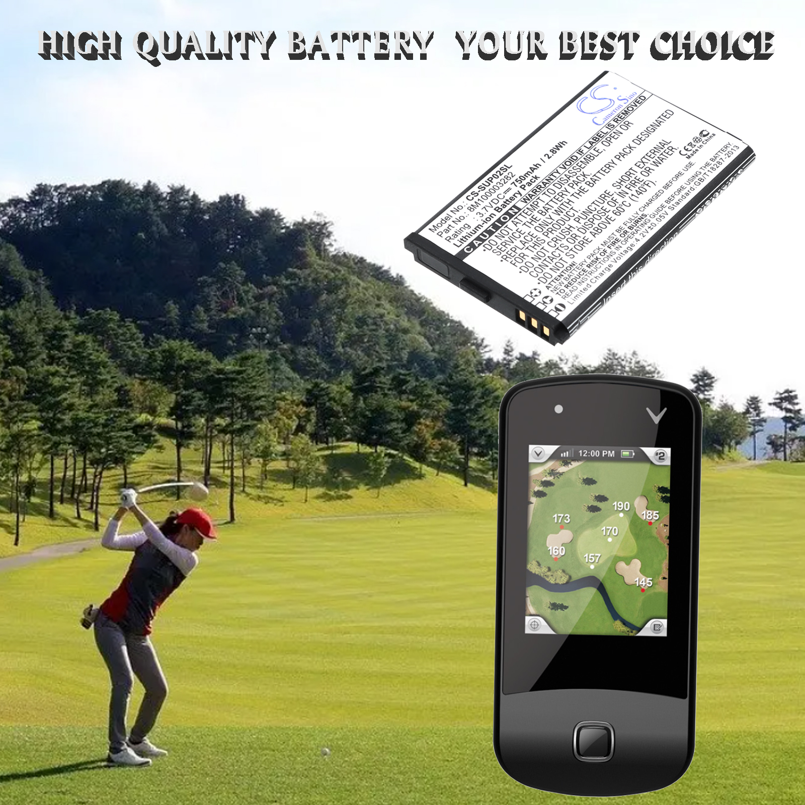 Callaway 31000-01 Uplay Replacement Battery 3.7V 750mAh