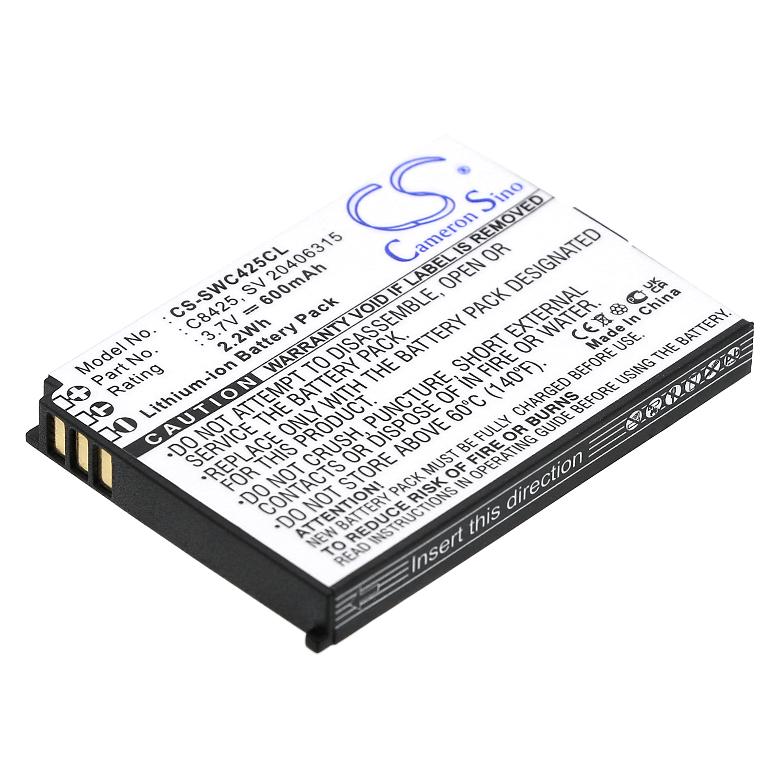 Swissvoice eSense Replacement Battery 3.7V 600mAh
