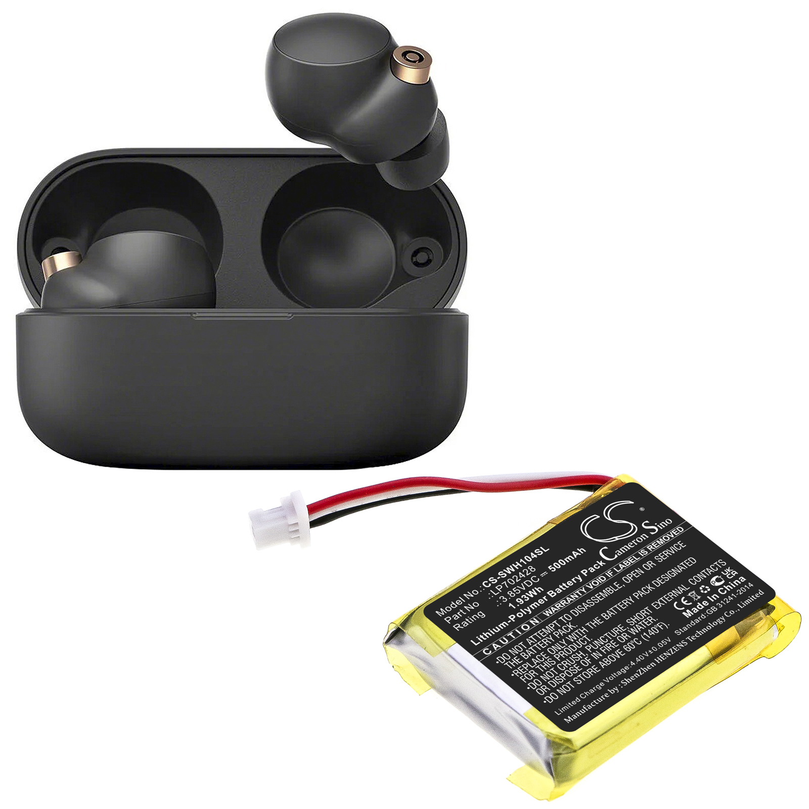 SONY WF-1000XM4 BATTERY REPLACEMENT LP702428 Replacement Battery