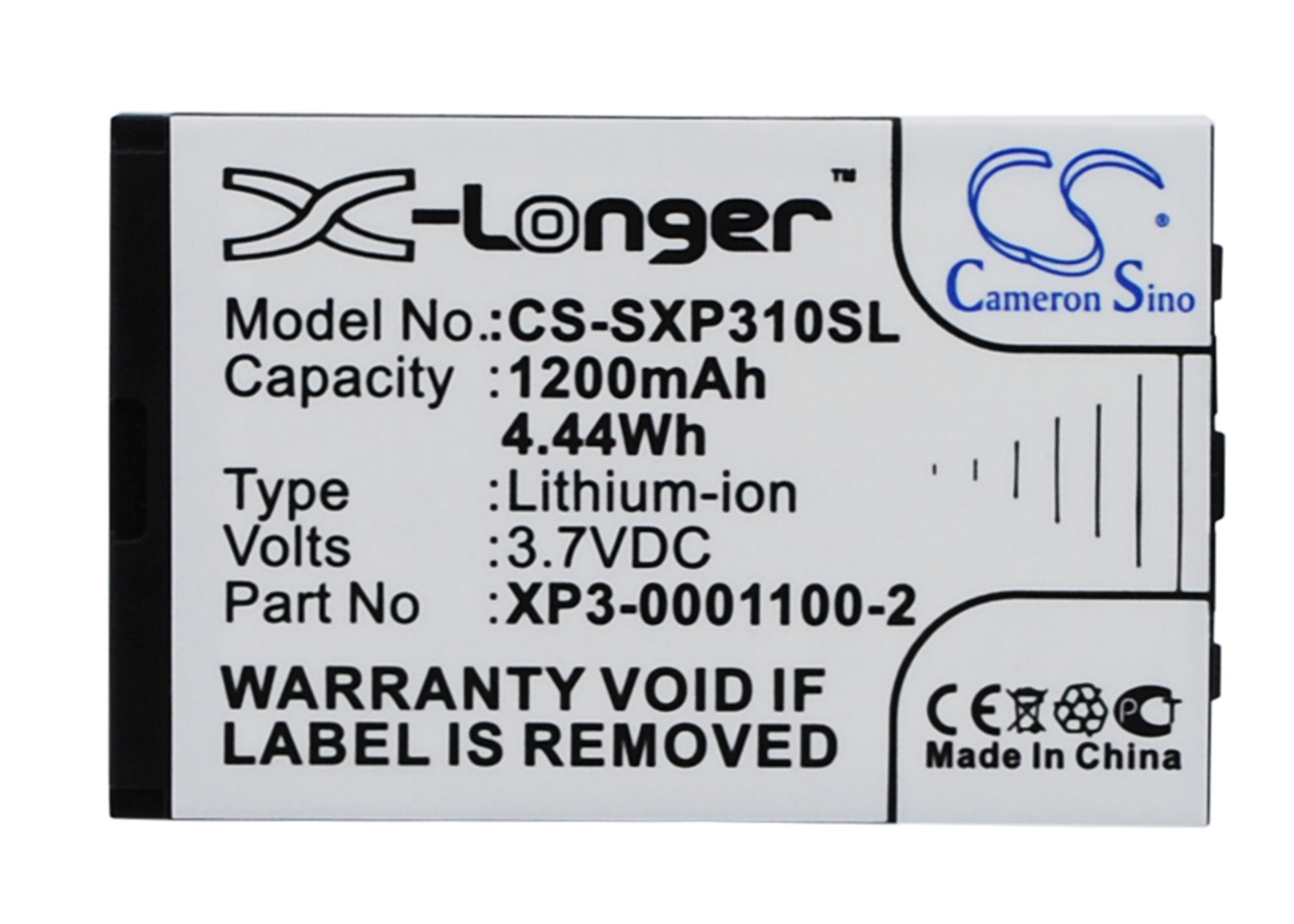 Socketmobile Sonim XP3-S Replacement Battery 3.7V 1200mAh