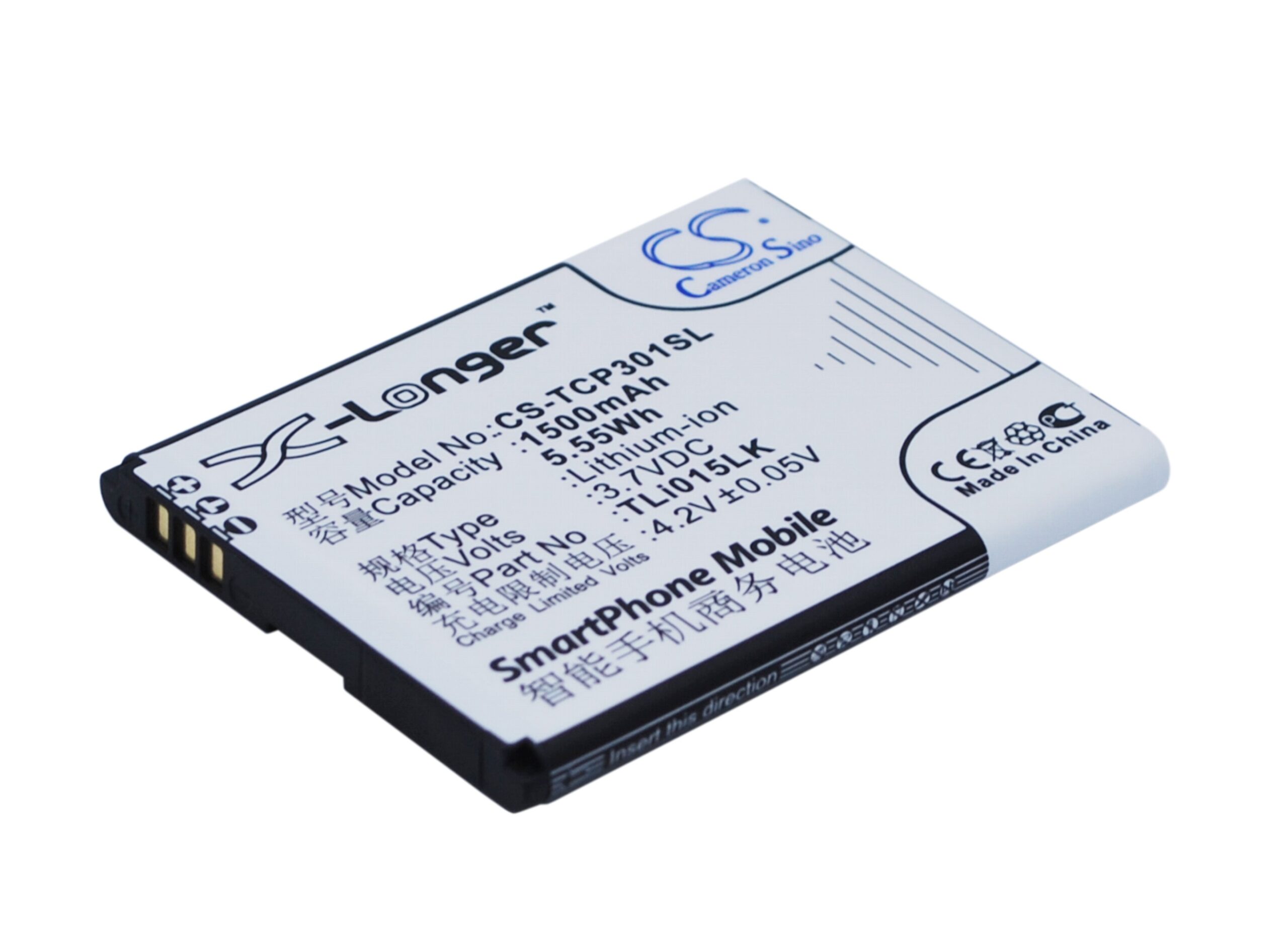 TCL J326T P301M TLi015JA Replacement Battery 3.7V 1500mAh