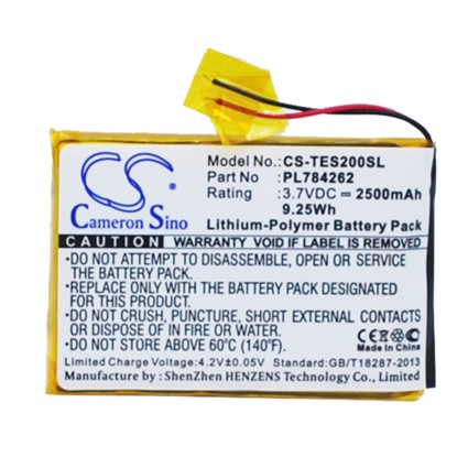 TEASI One 2 PL784262 GPS/Navigator Replacement Battery 2500mAh