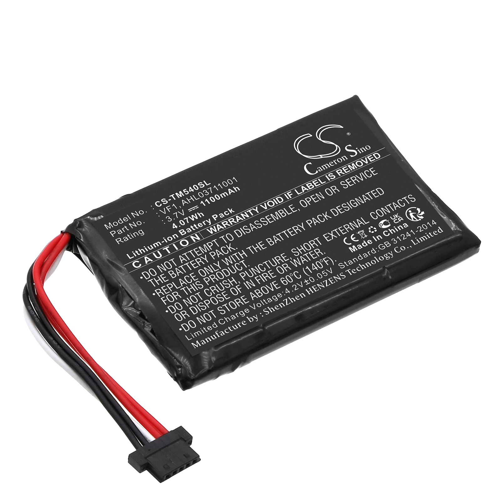 TomTom 4CF5.002.00 Go 540 Replacement Battery 3.7V 1100mAh