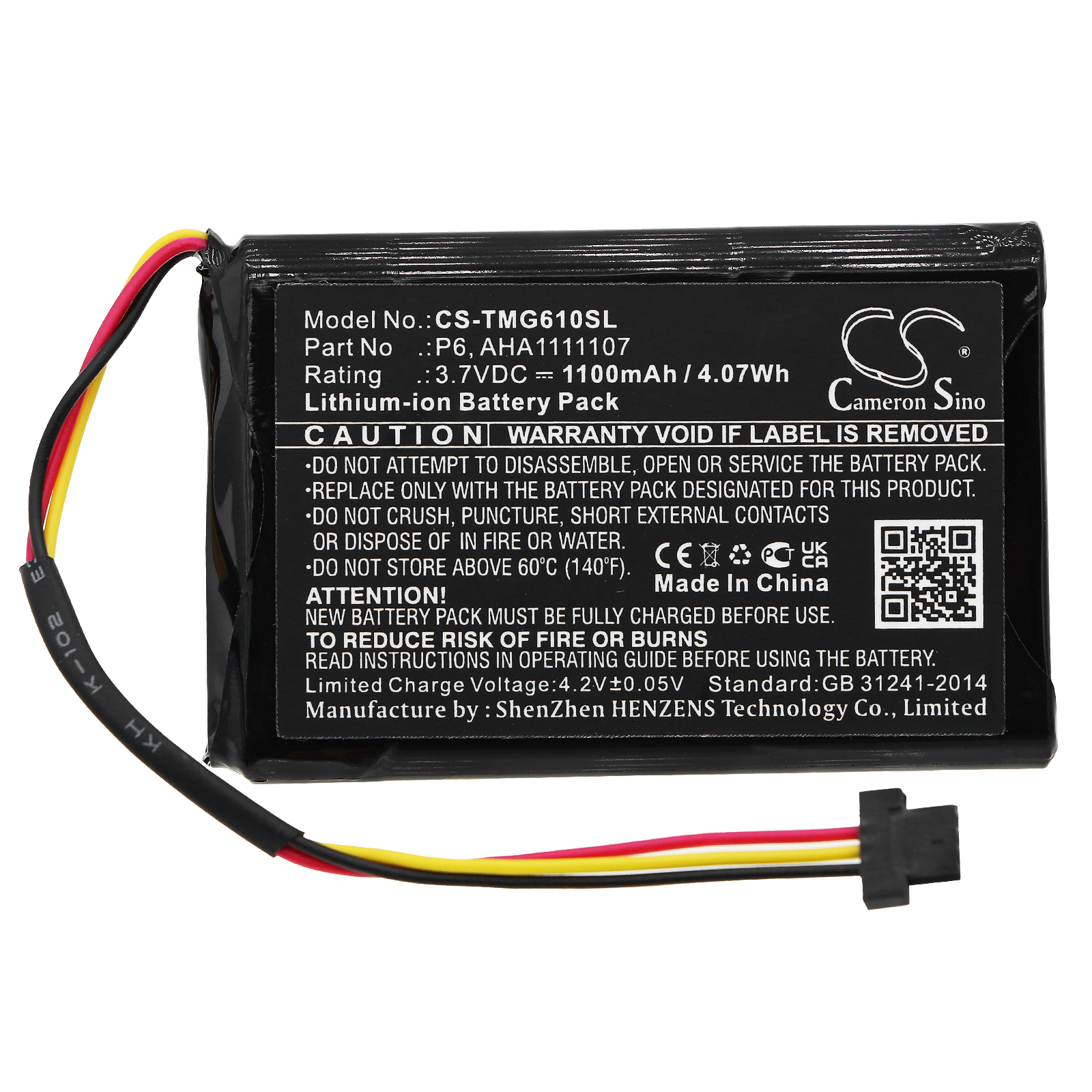 TomTom 4FA60 Go 610 Go 620 Replacement Battery 3.7V 1100mAh