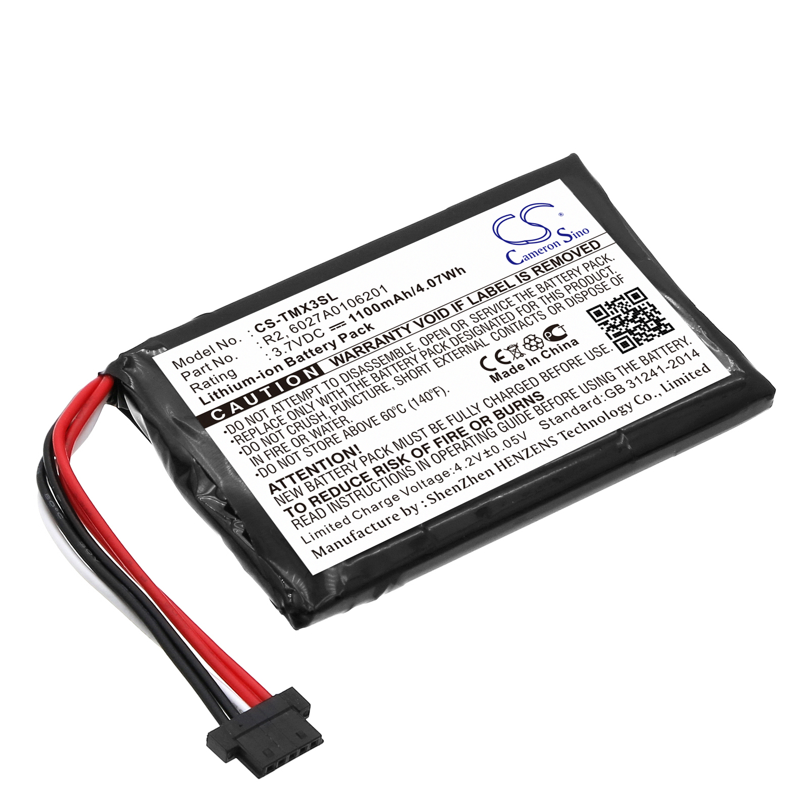 TomTom 1EP0.029.01 Replacement Battery 3.7V 1100mAh