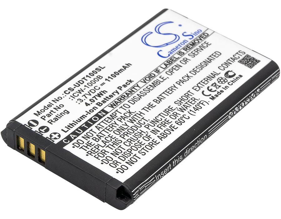 Incom UniData WPU-7700 Replacement Battery 3.7V 1100mAh
