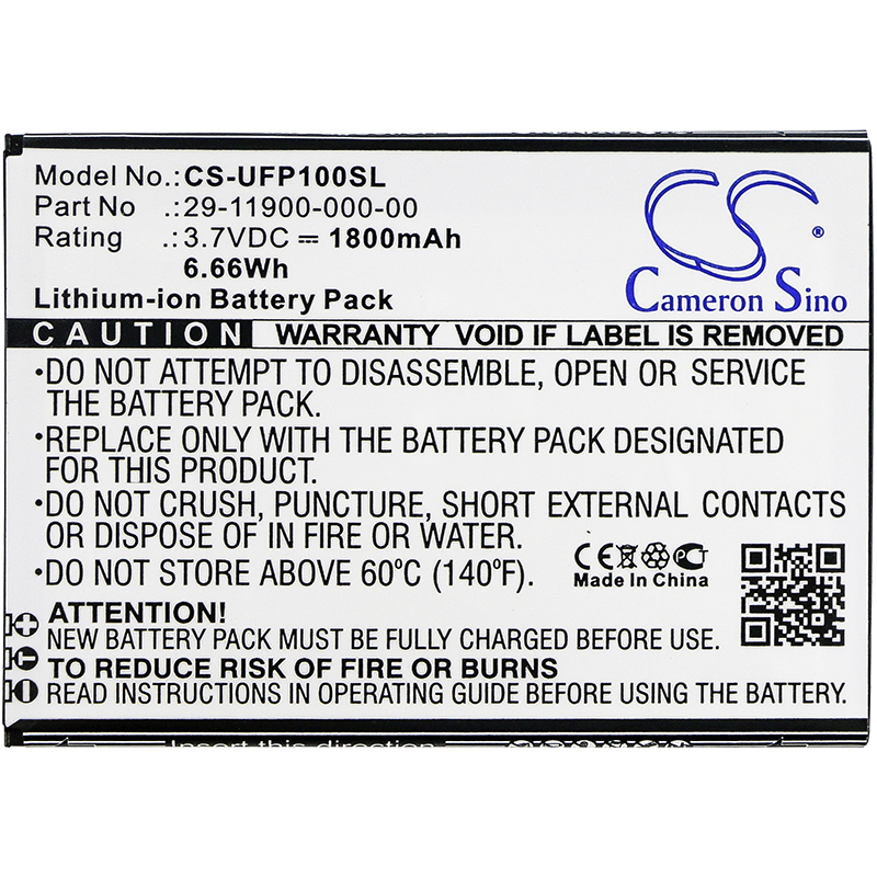 Ulefone Paris U007 Replacement Battery 3.7V 1800mAh