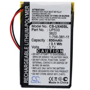Sony Clie PEG-UX40 Clie PEG-UX50 1-756-381-11 UP553 Replacement Battery 850mAh