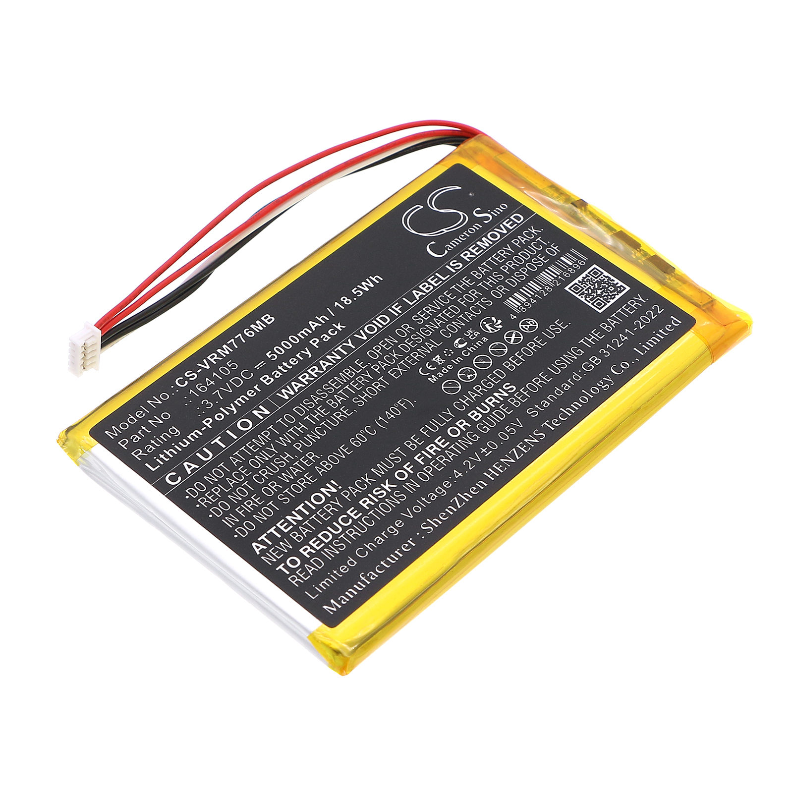 V TECH 164105 BabyPhone Replacement Battery 3.7V 5000mAh