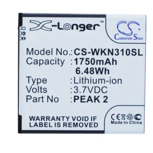 Wiko Cink Peax Cink Peax 2 N310 PEAK 2 Replacement Battery 1750mAh