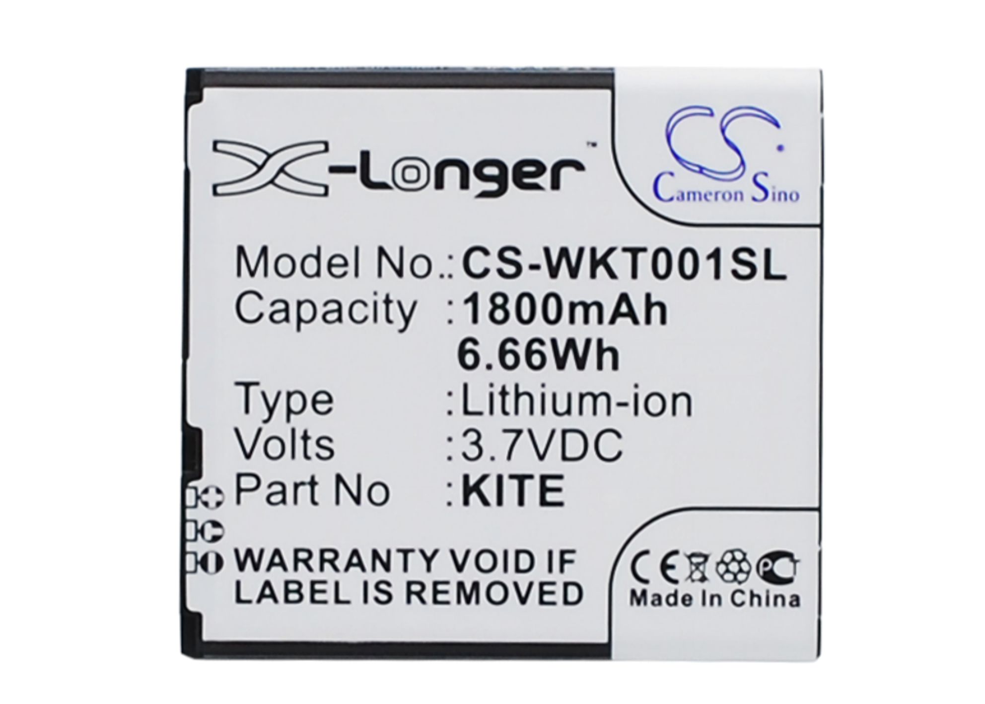 Wiko KITE Mobile/SmartPhone Replacement Battery 1800mAh