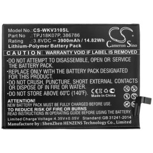 Wiko View 4 Lite View3 Pro Y81 386786 TPJ18K07P Replacement Battery 3900mAh