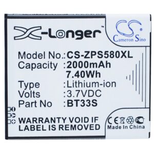 ZOPO 6580 ZP580 BT33S Mobile/SmartPhone Replacement Battery 2000mAh