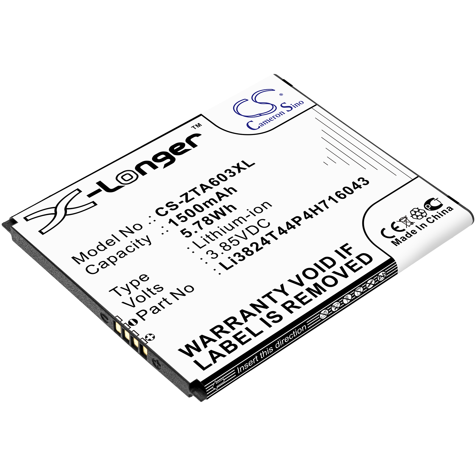 ZTE 602ZT BA520 BA603 Replacement Battery 3.85V 1500mAh