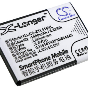 ZTE Blade L110 Li3814T43P3h634445 Replacement Battery 3.8V 1400mAh