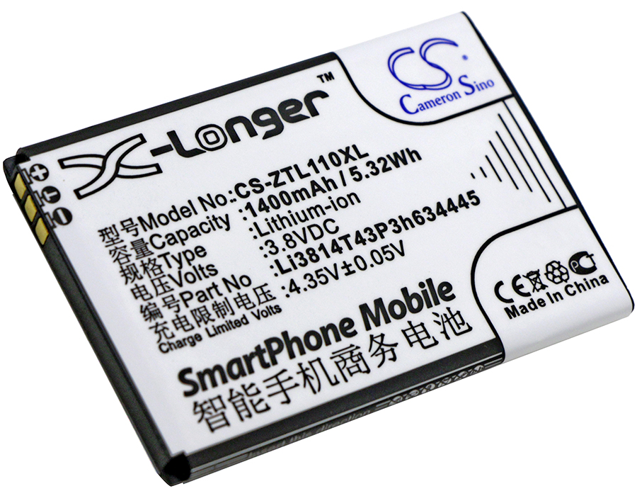 ZTE Blade L110 Li3814T43P3h634445 Replacement Battery 3.8V 1400mAh