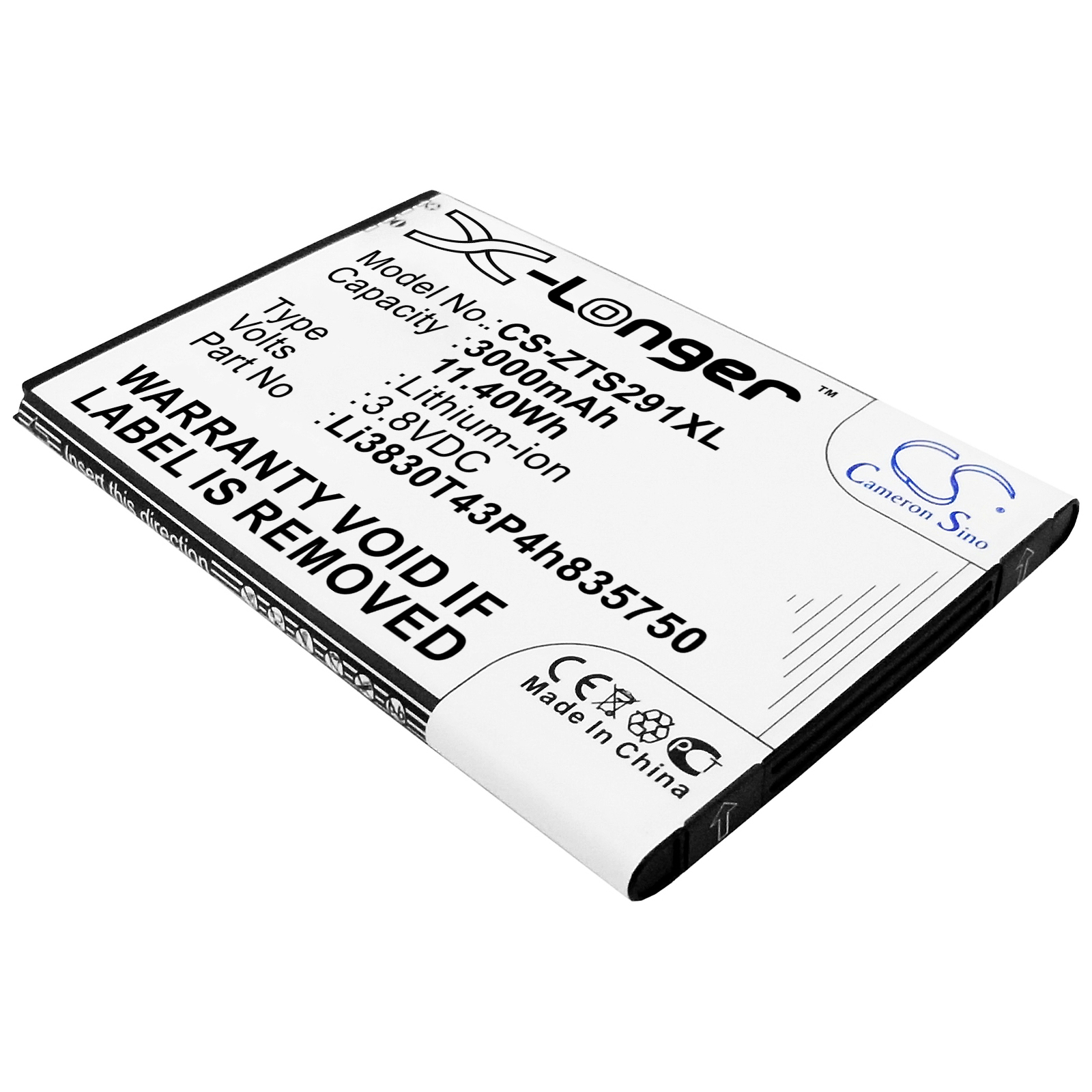 ZTE Avid 916 Grand S II Replacement Battery 3.8V 3000mAh