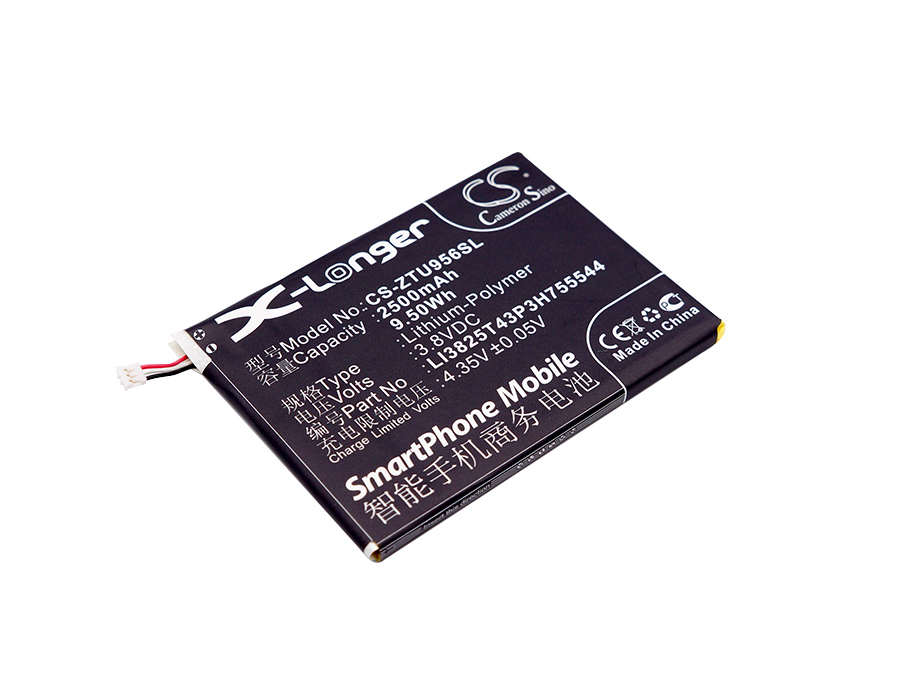 ZTE U956 LI3825T43P3H755544 Replacement Battery 3.8V 2500mAh