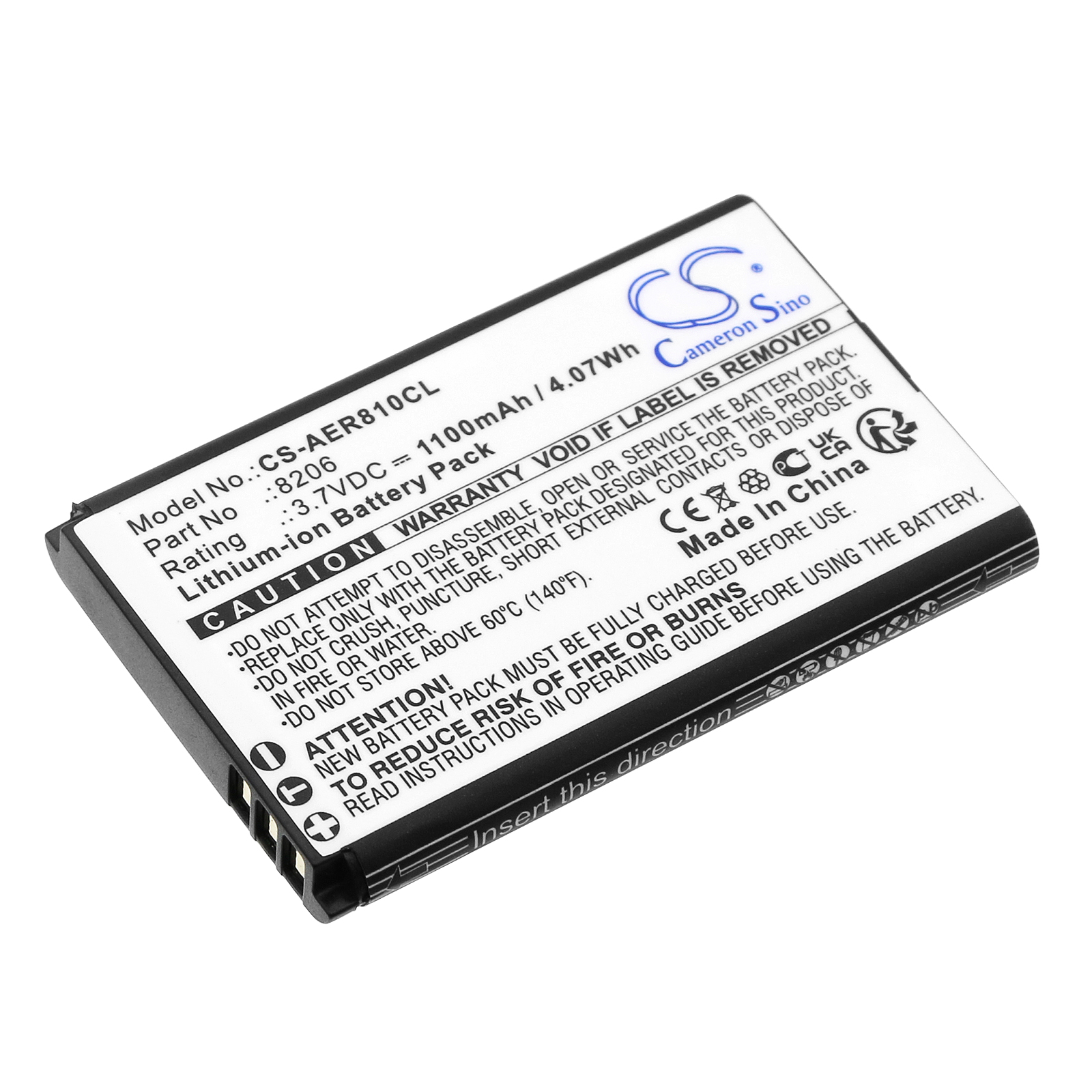 AEi 8106 Cordless Phone Replacement Battery 3.7V 1100mAh