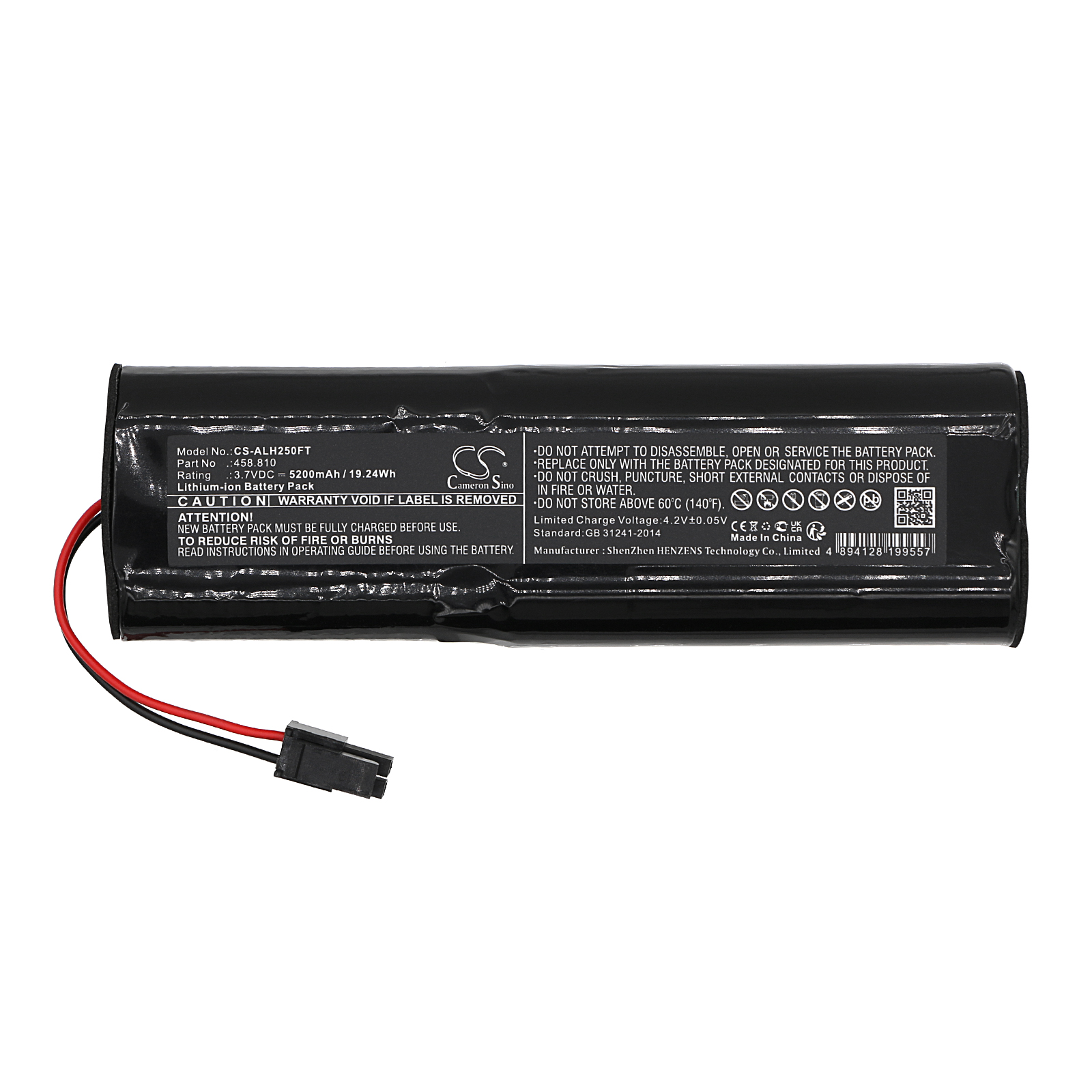 Acculux HL25EX ex 458.810 Flashlight Replacement Battery 5200mAh