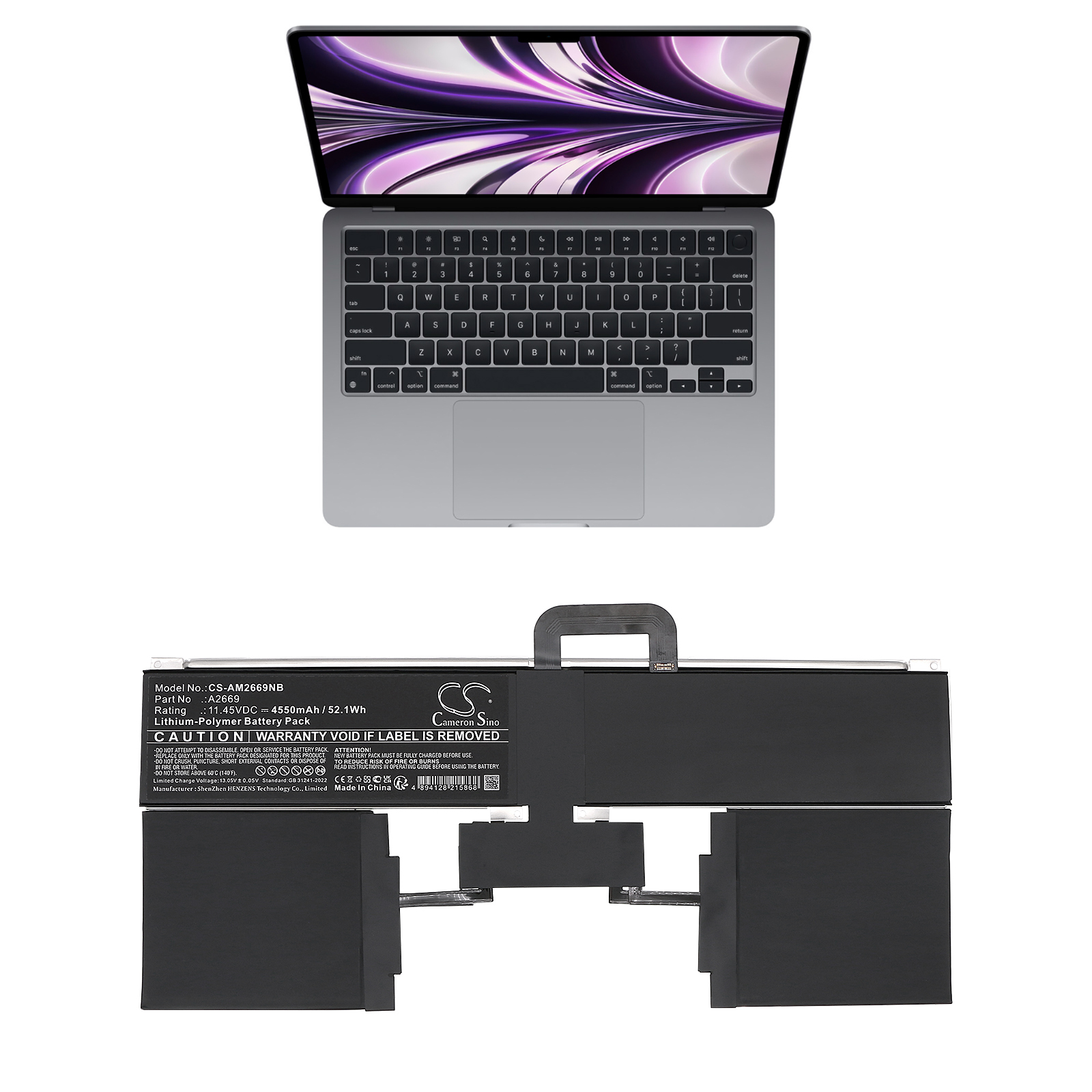 Apple 661-26150 Macbook Series Replacement Battery 4550mAh