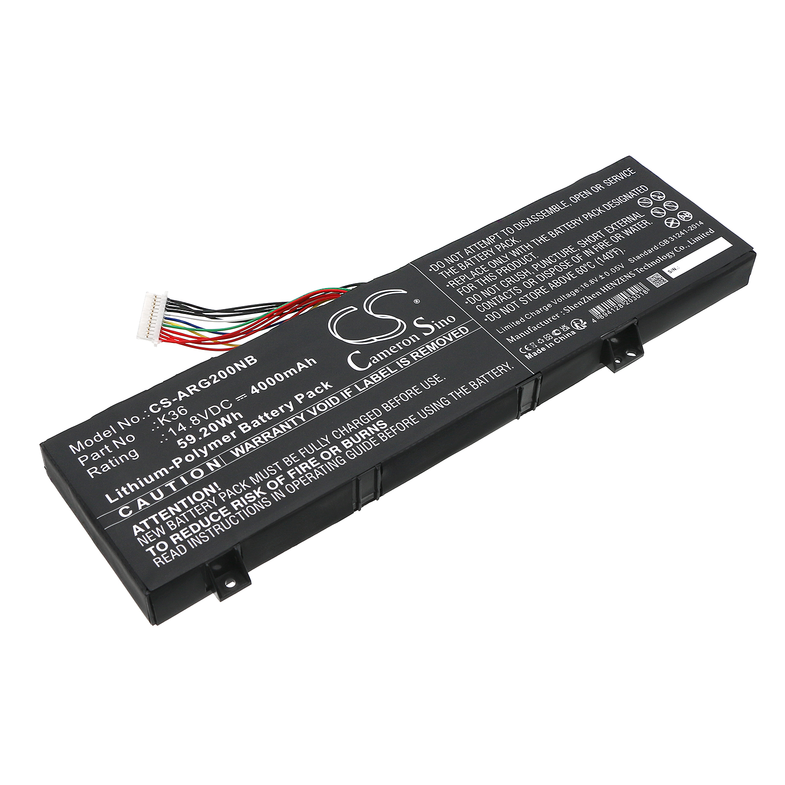 Aierxuan K36 Notebook/Laptop Replacement Battery 4000mAh