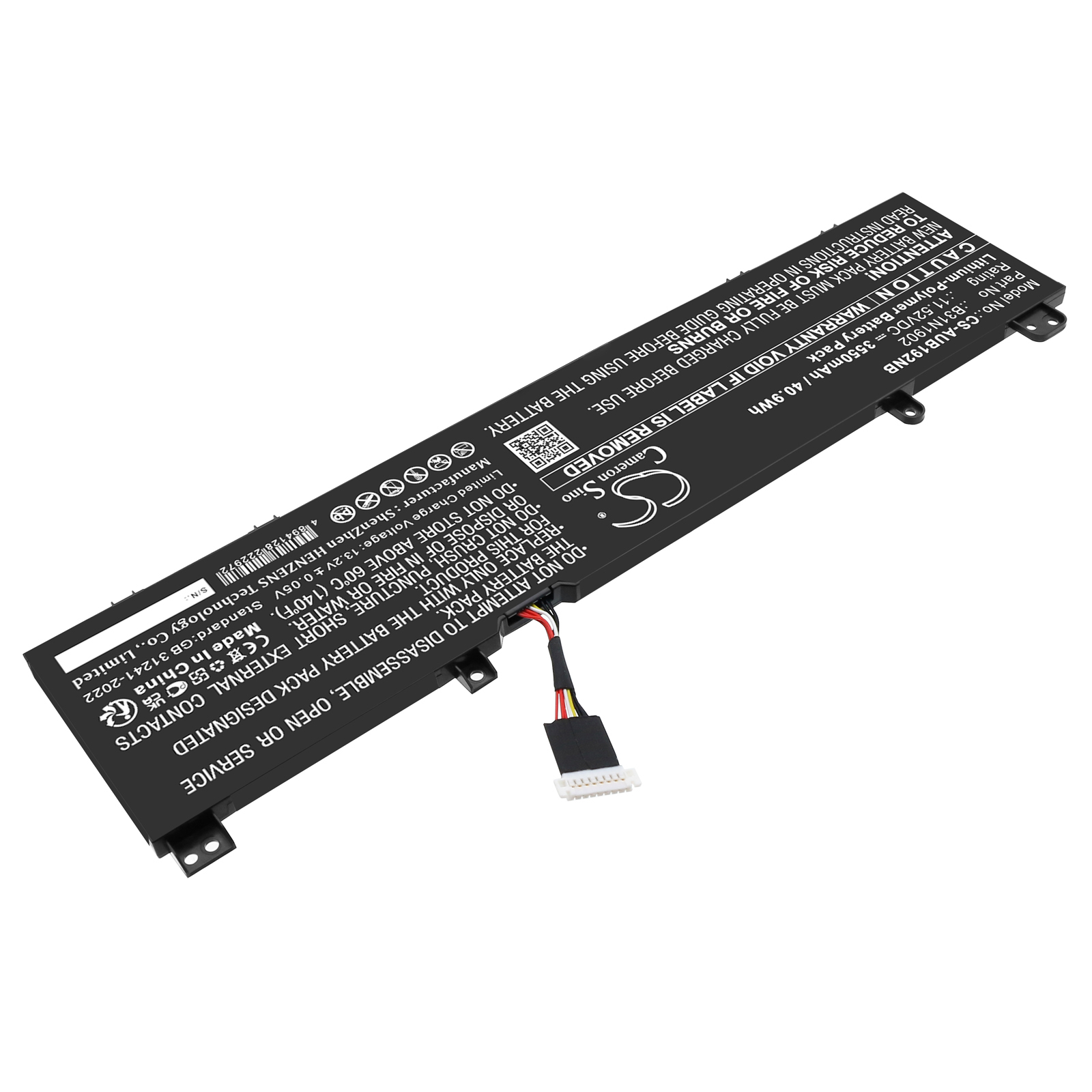 Replacement Battery for Asus B31N1902, Li-Polymer 3550mAh 11.52V
