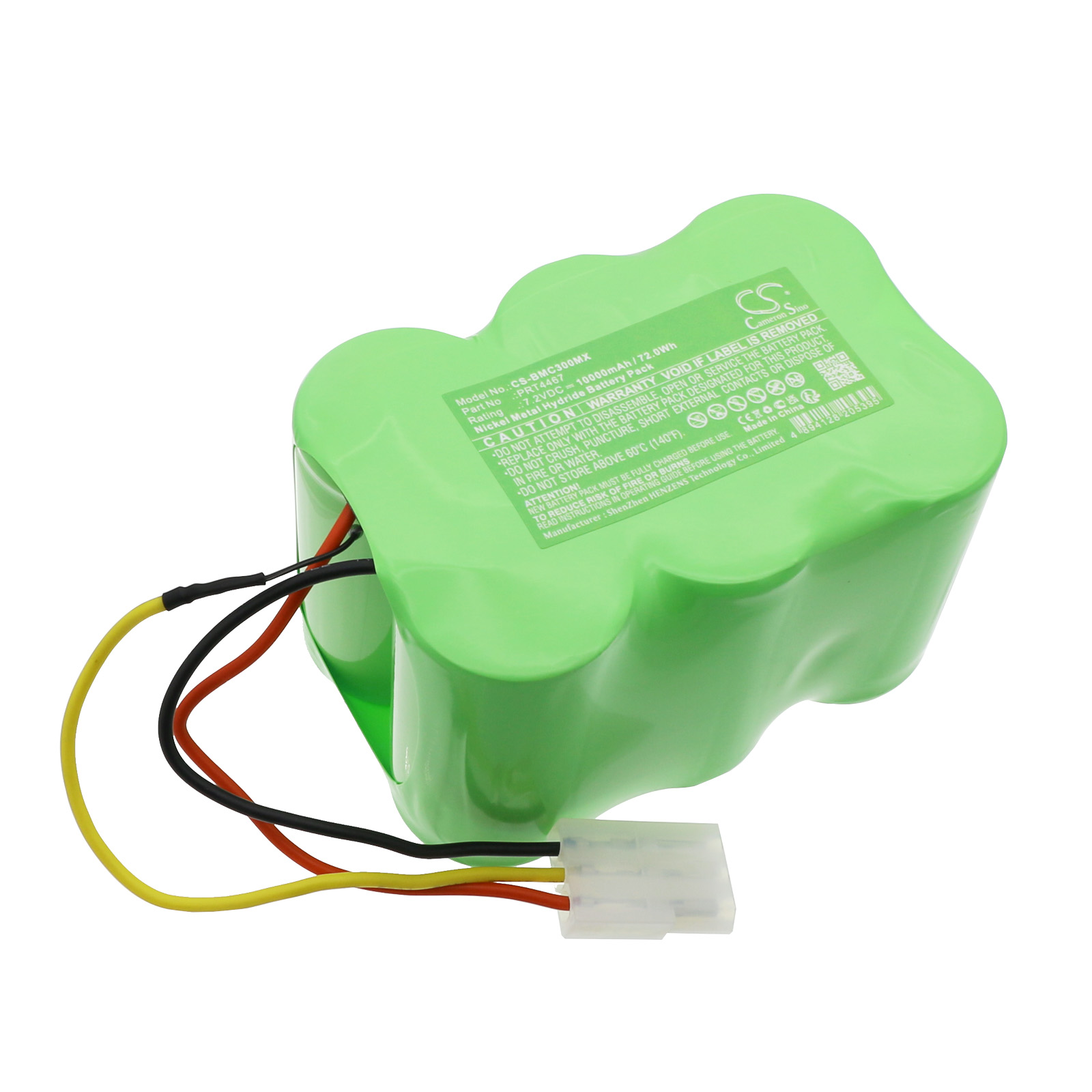 Replaces battery for Biomedical Crossvent 3+, Crossvent 4+, Ni-MH, 10000mAh, 7.2V