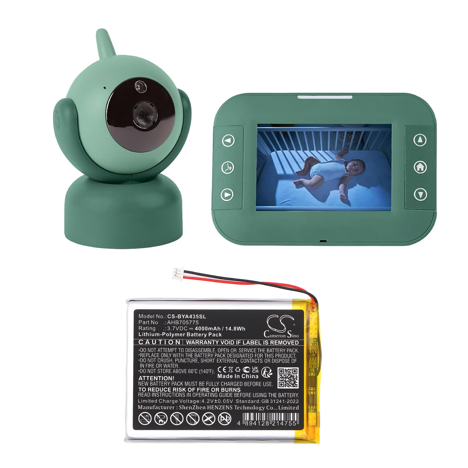 Babymoov AHB705775 BabyPhone Replacement Battery 4000mAh